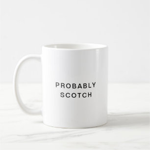 Mug Probablement Gin & Tonic Drôle Typographie Coffee 