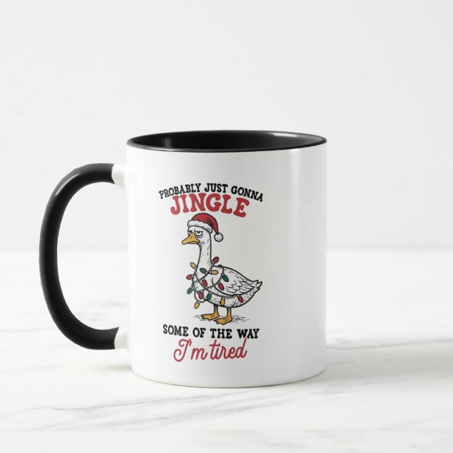 Mug Probablement juste faire tinter une oie de Noël  (Gauche)