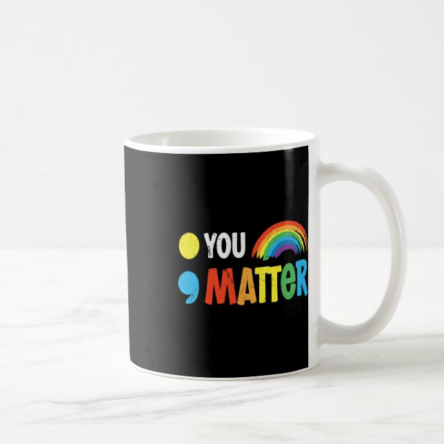 Mug Problème Semicolon Santé mentale Guerrier Solidari (Droite)