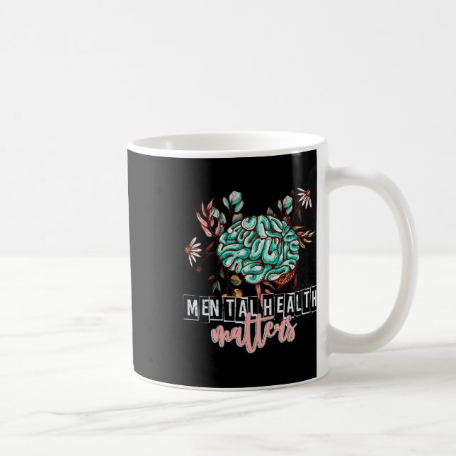 Mug Problèmes de santé Fleur Mind Cerveau Autosoignant (Droite)