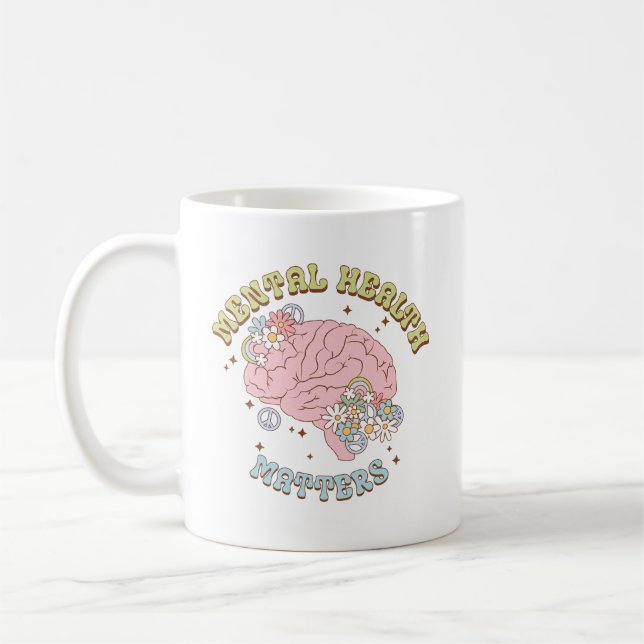 Mug Problèmes de santé mentale rétro-adorables (Gauche)