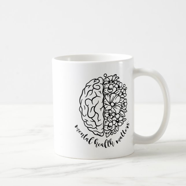 Mug Problèmes de sensibilisation à la santé Fleurs Cer (Droite)