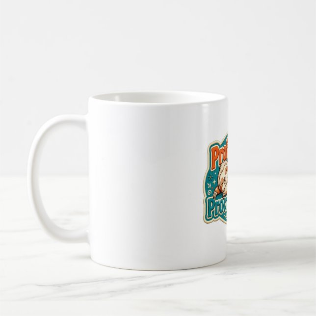 Mug Procrastinateur Professionnel Drôle Rétro (Gauche)