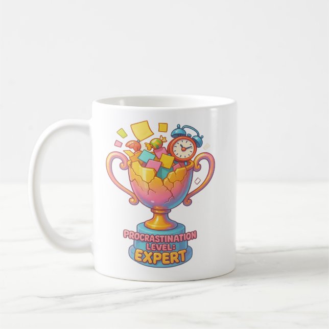Mug Procrastination Expert Funny Trophée (Gauche)