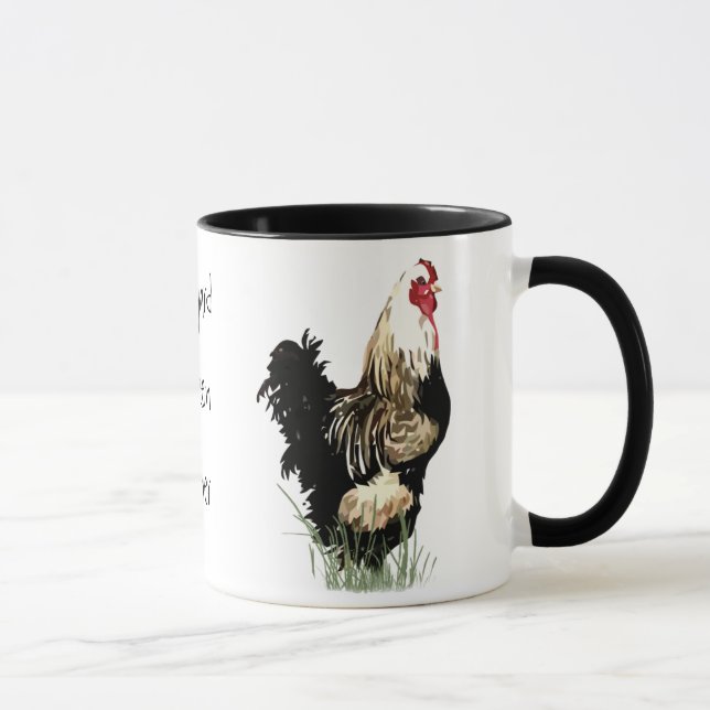 Mug Producteur de poulet jardin avec design de coq (Droite)
