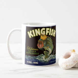 Mug Produit vintage Can Étiquette Art, Kingfish Aspara