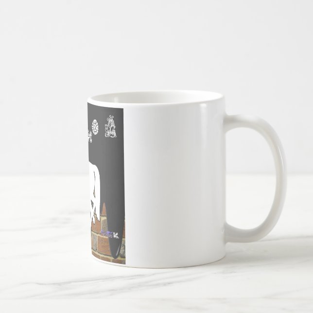 MUG PRODUITS D'ARRIÈRE - PLAN DE BRIQUE DE CHEVAL (Droite)