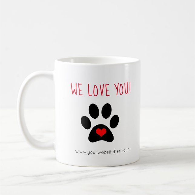 Mug Produits promotionnels d'animal familier - nous (Gauche)