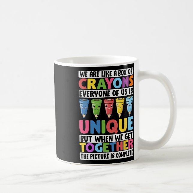 Mug Prof amusant Nous sommes comme une boîte de crayon (Droite)