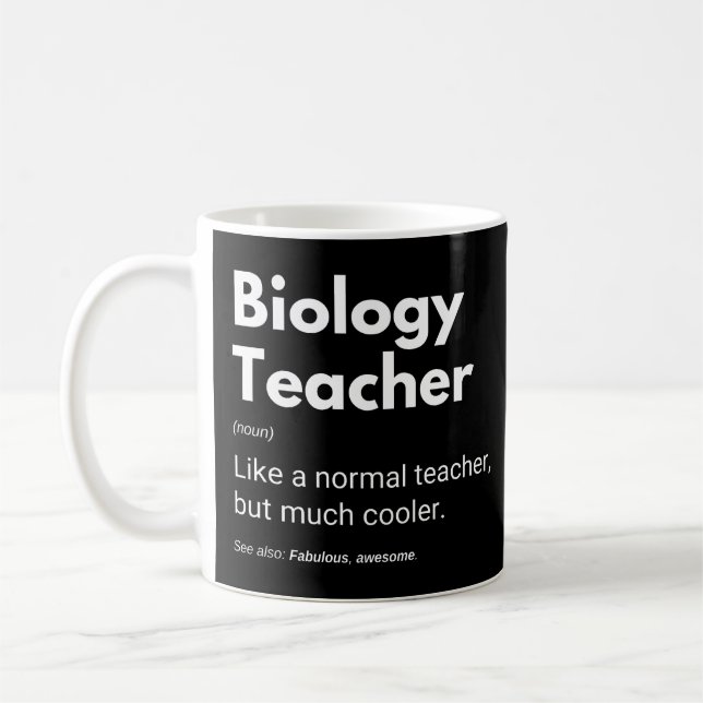 Mug Prof de biologie Citation drôle (Gauche)