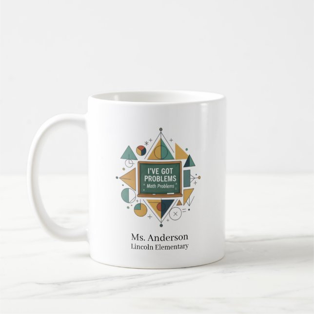 Mug Prof de Mathématiques Personnalisé J'ai des Problè (Gauche)