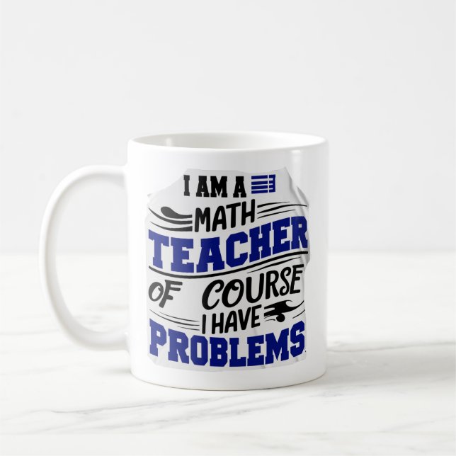 Mug Prof de maths Blague  (Gauche)