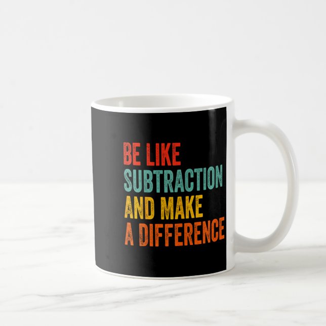 Mug Prof de maths drôle soit comme la soustraction et  (Droite)