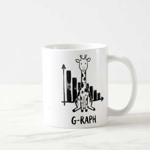 Mug Prof de maths statistiques graphique girafe jeu de