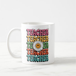 Mug Prof Enseignant Mignon Fleur de Marguerite Rétro R