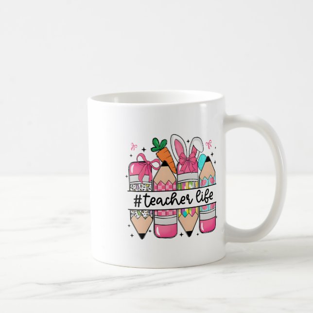 Mug Prof Enseignant Spécialisé Groovy Lapin de Pâques  (Droite)