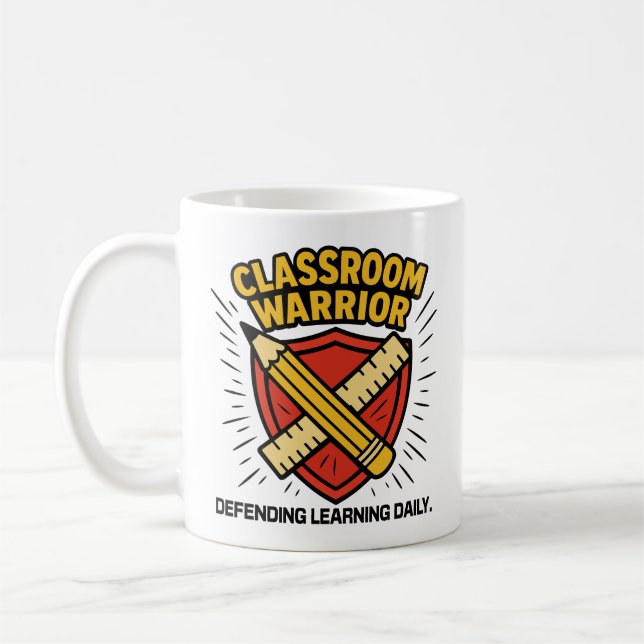 Mug Prof - Guerrier de la salle de classe (Gauche)