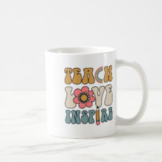 Mug Prof Inspirant Rétro Groovy Bonjour À L'École