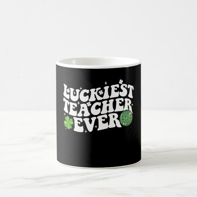 Mug Prof le plus chanceux Disco Ball Shamrock Groovy (Centre)