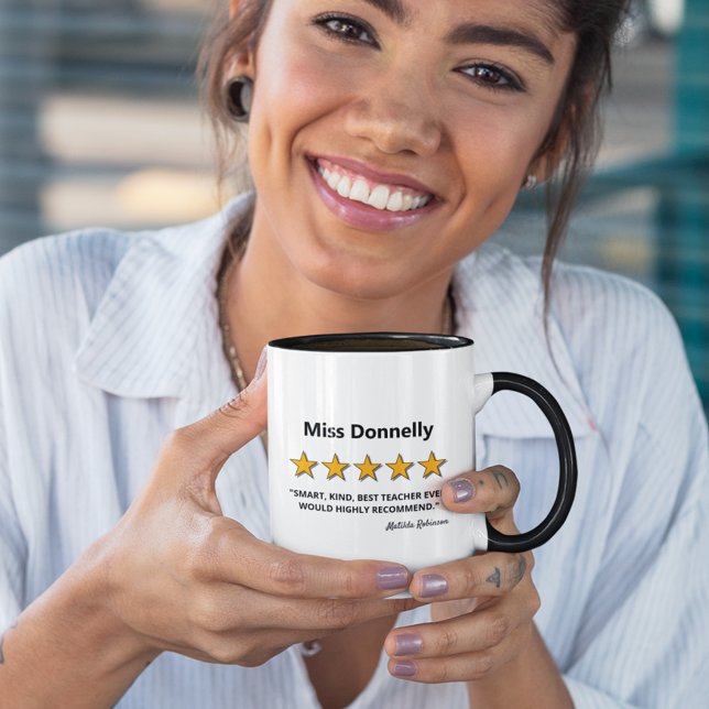 Mug Professeur 5 étoiles | Cadeau d'appréciation pour  (Créateur téléchargé)