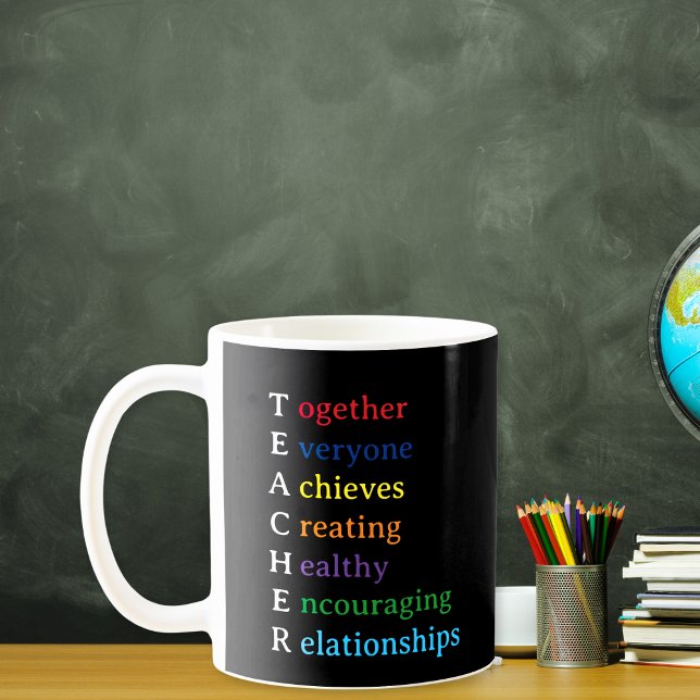 Mug Professeur Acronyme Amusement Remerciement Profess (Teacher Acronym Fun Teacher Appreciation Coffee Mug)