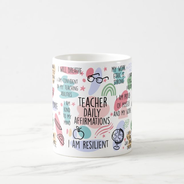 Mug Professeur Affirmations quotidiennes Appréciation  (Centre)