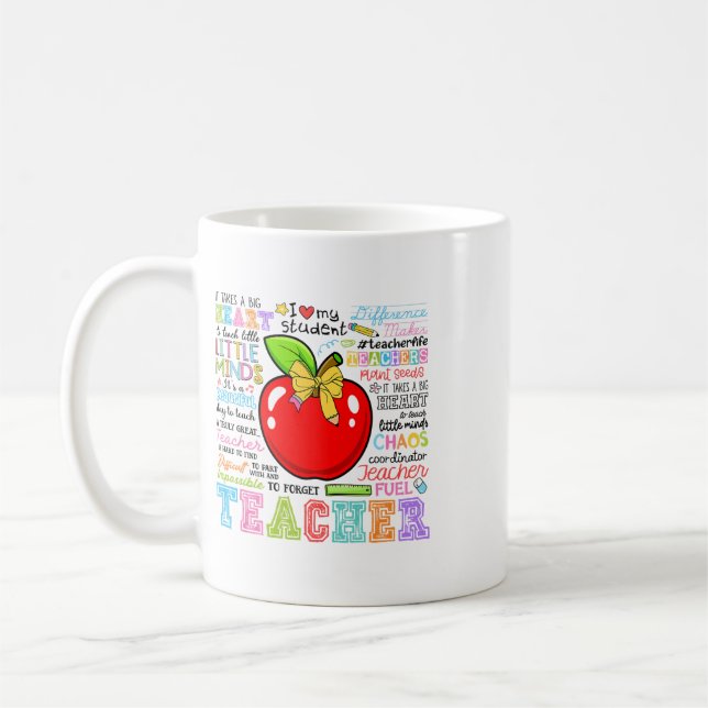 Mug Professeur Arc Crayon Pomme Drôle Ck À l'École Ens (Gauche)