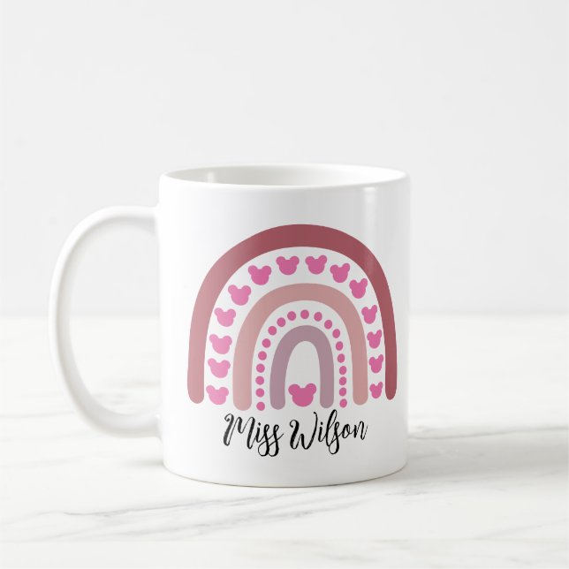 Mug Professeur arc-en-ciel aquarelle moderne  (Gauche)
