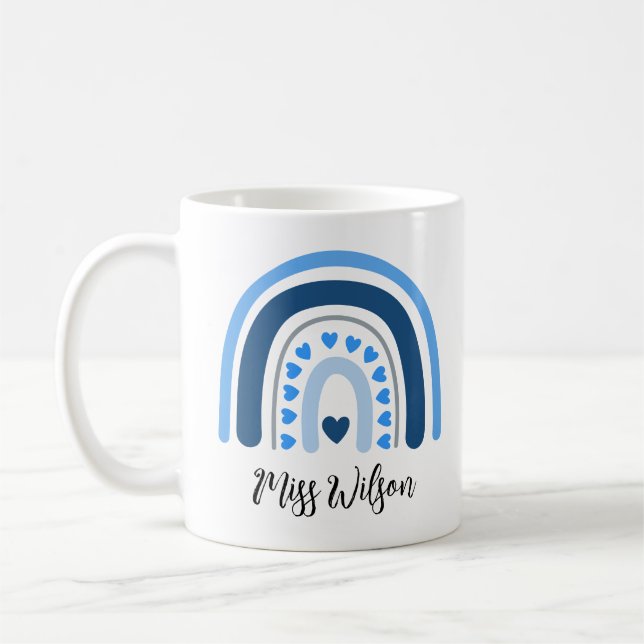 Mug Professeur arc-en-ciel aquarelle moderne  (Gauche)