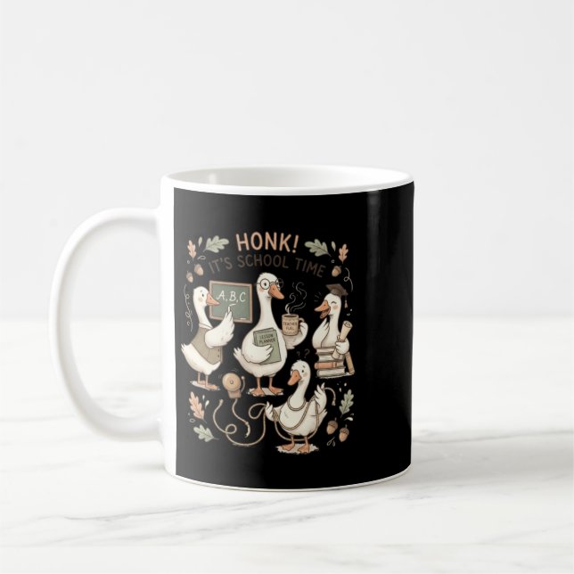 Mug Professeur Club Professeur Drôle Oie Ridicule (Gauche)