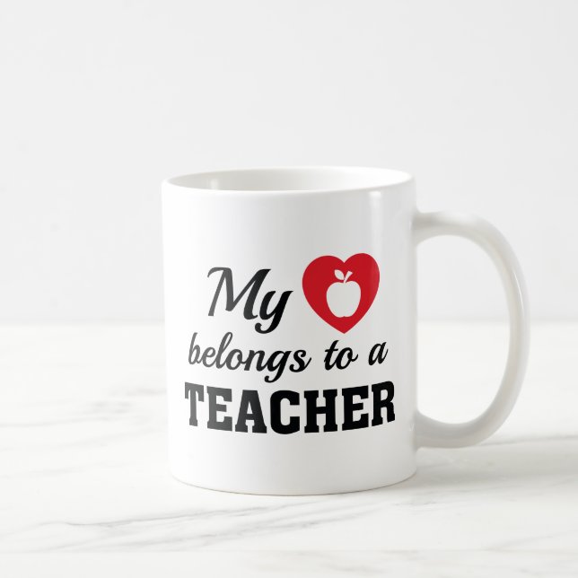 Mug Professeur Coeur Appartient (Droite)