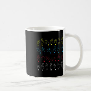 Mug Professeur d'alphabet ASL Langue des signes améric