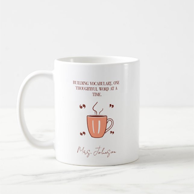 Mug Professeur d'anglais de vocabulaire (Gauche)