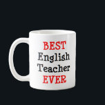 Mug professeur d'anglais, meilleur<br><div class="desc">meilleur professeur d'anglais</div>