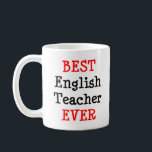 Mug professeur d'anglais, meilleur<br><div class="desc">meilleur professeur d'anglais</div>