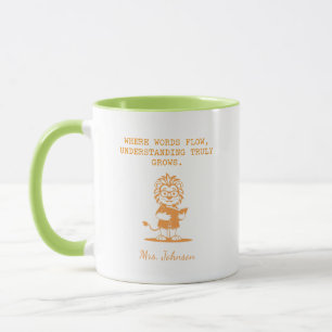 Mug Professeur d'anglais où les mots coulent et la com