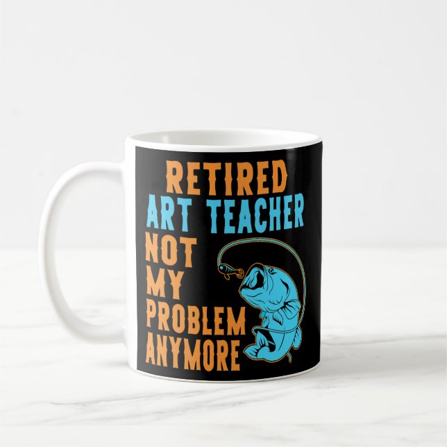 Mug Professeur d'art à la retraite Pêcheur Amoureux à  (Gauche)