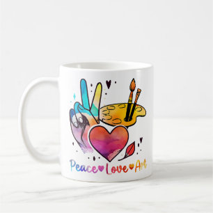 Mug Professeur D'Art Peace Love Art Pour Artistes Et P