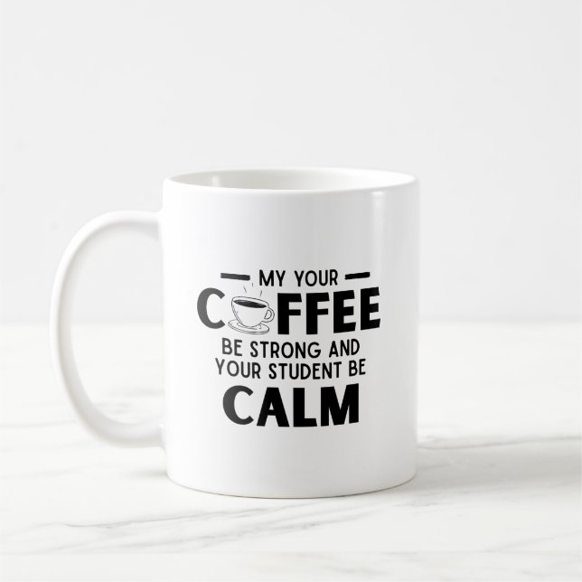 Mug professeur de café amusant (Gauche)