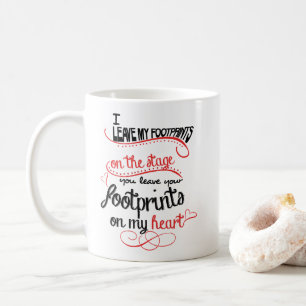 Mug Professeur de danse - empreintes de pas sur le