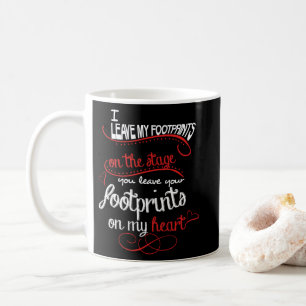 Mug Professeur de danse - empreintes de pas sur le