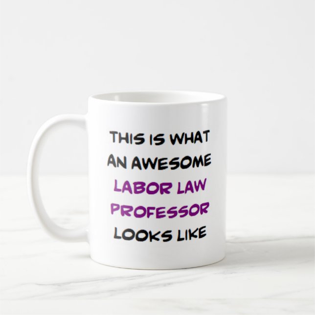 Mug professeur de droit du travail, génial (Gauche)