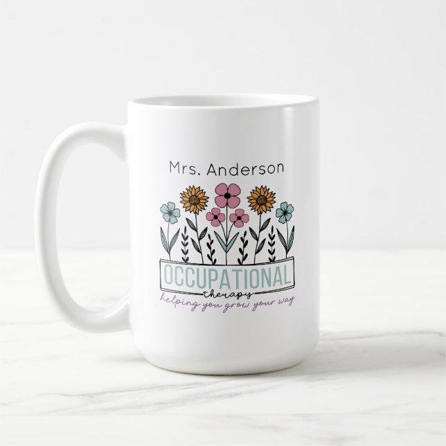 Mug Professeur de fleurs sauvages thérapeute occupatio (Gauche)