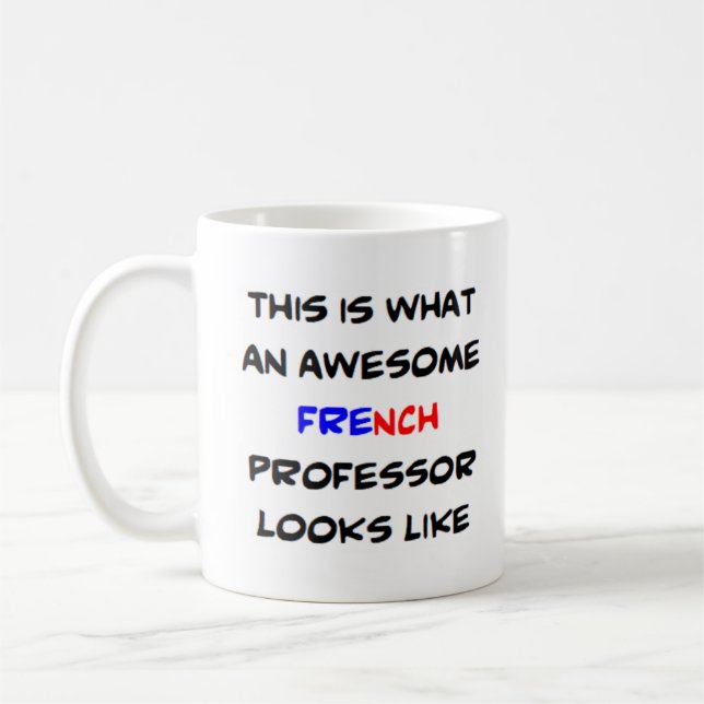 Mug professeur de français, génial (Gauche)