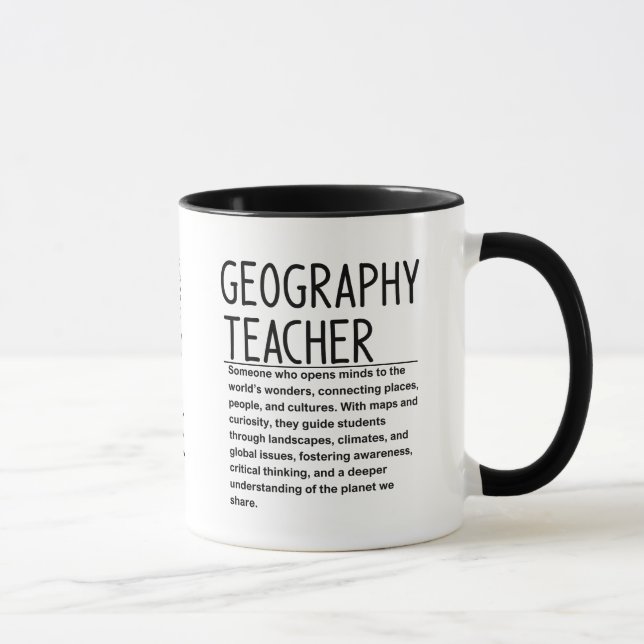 Mug Professeur de géographie (Droite)