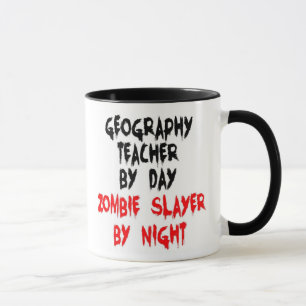 Mug Professeur de géographie Zombie Slayer