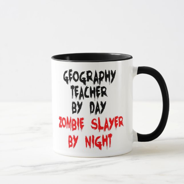 Mug Professeur de géographie Zombie Slayer (Droite)