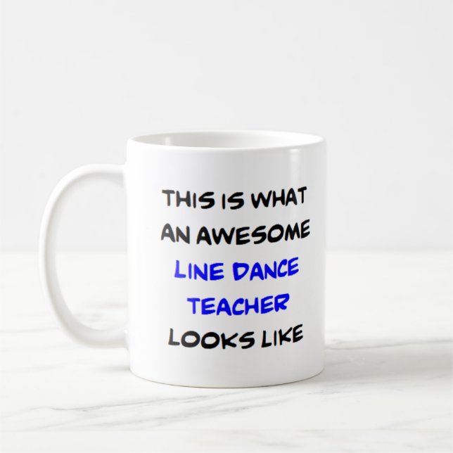 Mug professeur de line dance, génial (Gauche)