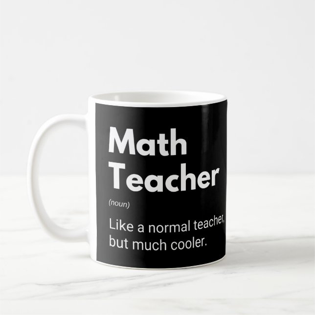 Mug Professeur de mathématiques Définition drôle de ma (Gauche)