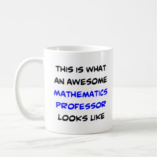 Mug professeur de mathématiques, génial (Gauche)